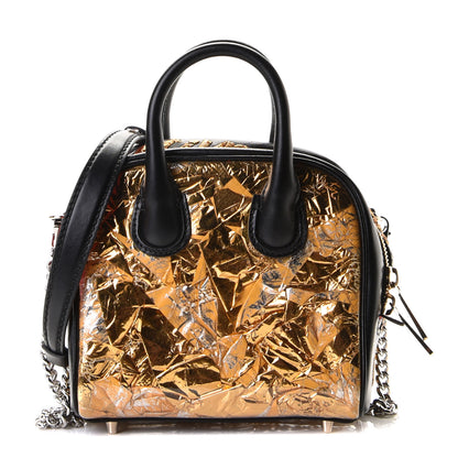 Christian Louboutin Calfskin Paris Nano Collage Marie Jane Pepite Tote Gold 1 of 8