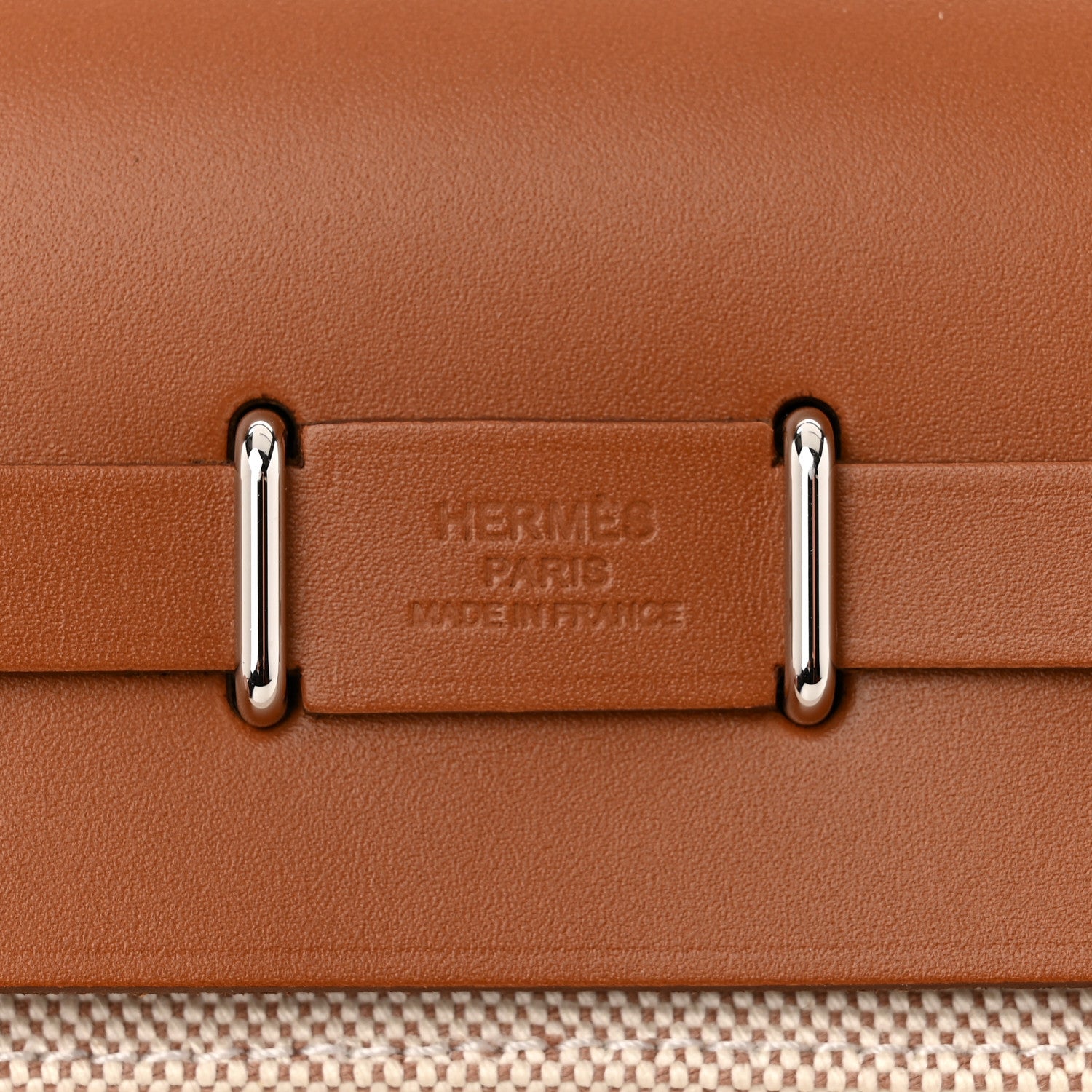 Hermes Military Toile Vache Hunter Herbag Zip Retourne 20 Ecru Beige Fauve 6 of 10