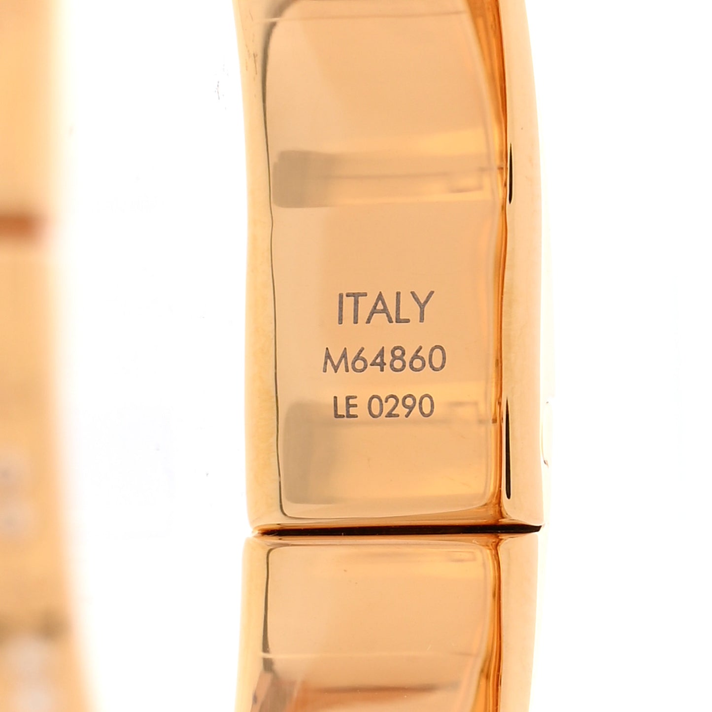 Brass Crystal Monogram Nanogram Strass Cuff S Gold