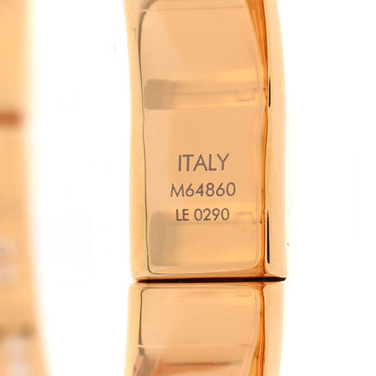 Louis Vuitton Brass Crystal Monogram Nanogram Strass Cuff S Gold 6 of 7