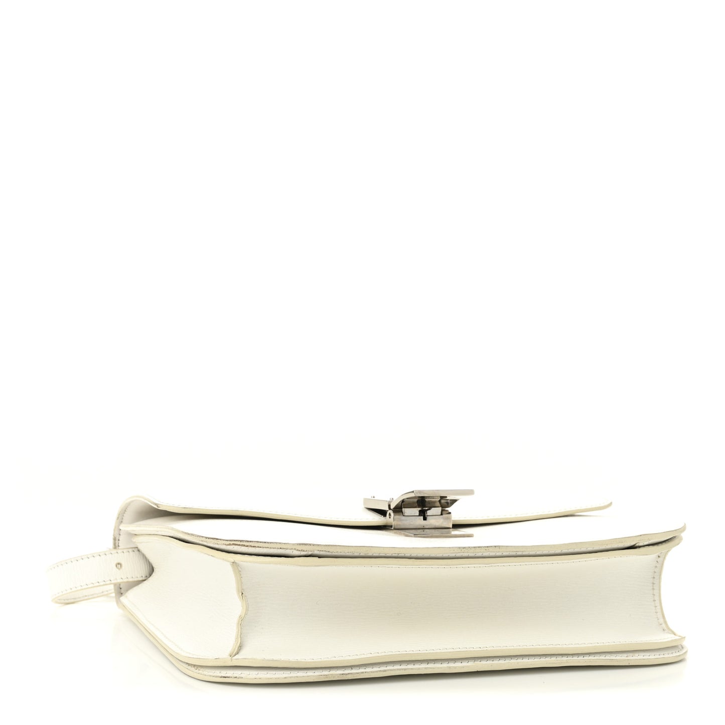 Liege Calfskin Medium Classic Box Flap Bag White White