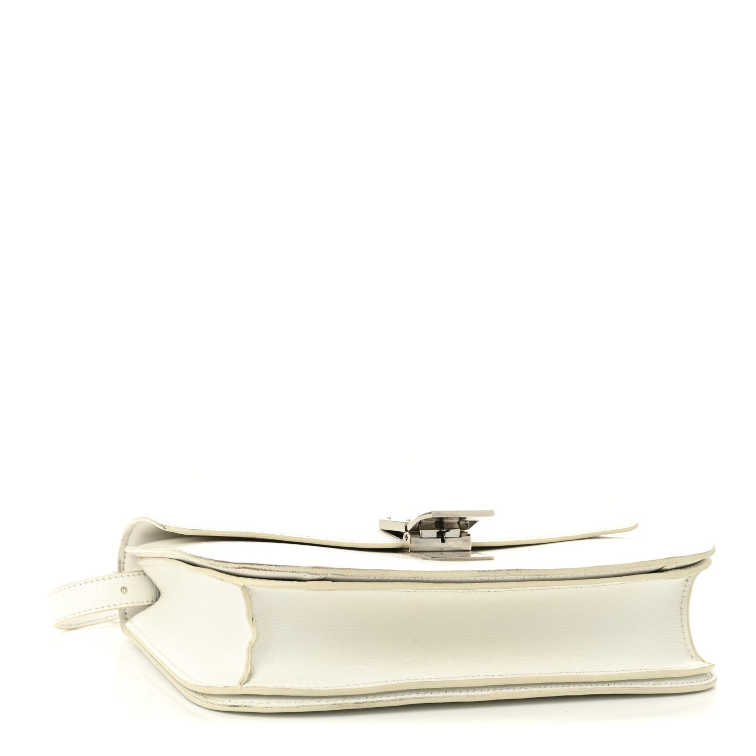 Celine Liege Calfskin Medium Classic Box Flap Bag White White 4 of 10