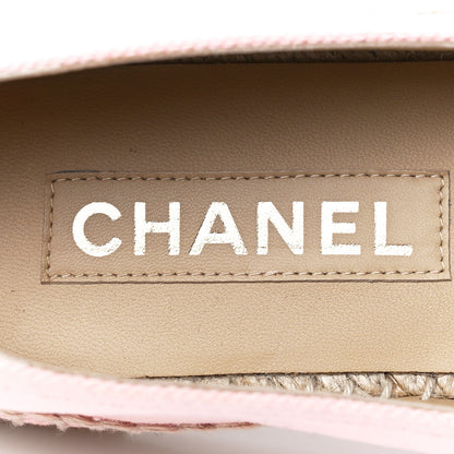 Chanel Denim Toile CC Espadrilles 39 Pink Black 9 of 11