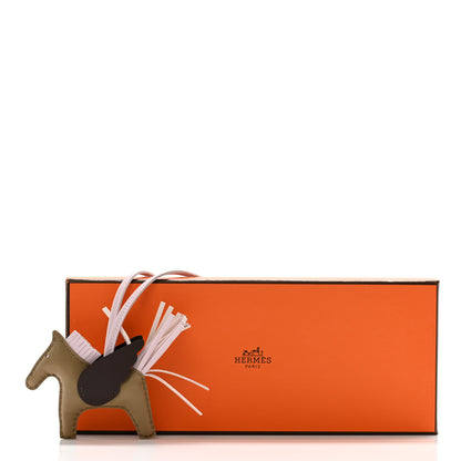 Hermes Milo Lambskin Grigri Rodeo Pegase Horse Bag Charm PM Beige Marfa Mauve Pale Moka 6 of 6