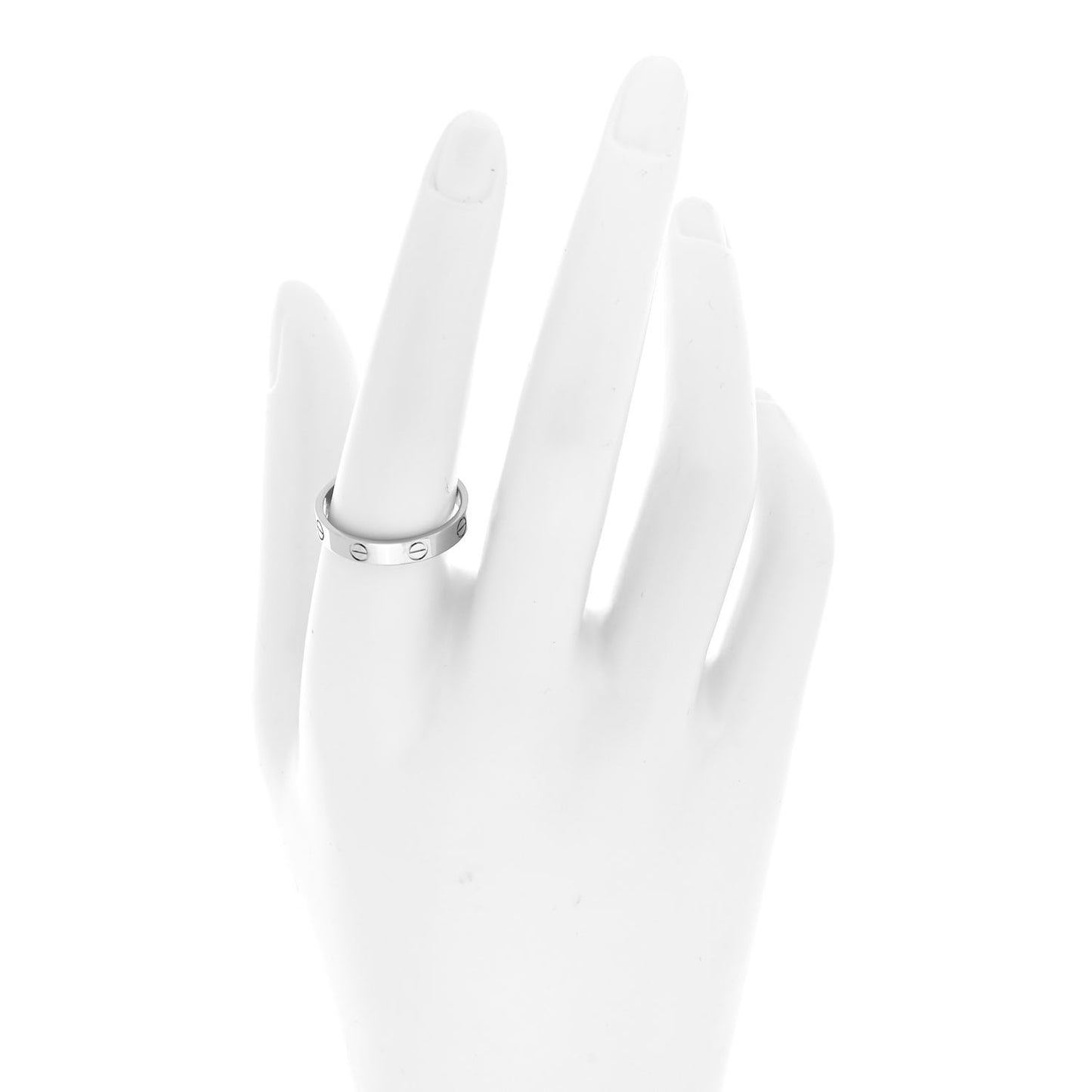 18K White Gold 3.5mm LOVE Wedding Band Ring 58 8.5