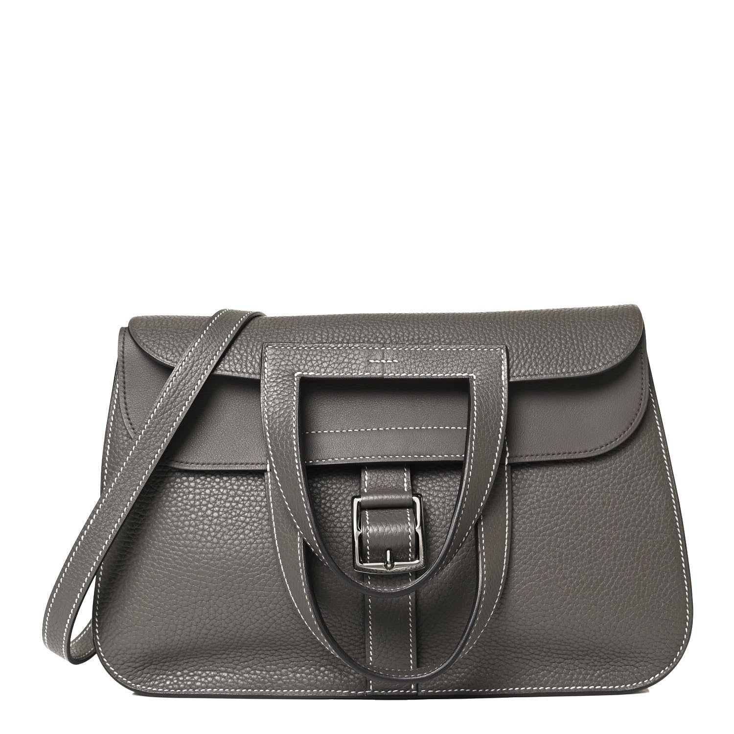 Hermes Taurillon Clemence Halzan 31 GM Etain 1 of 12