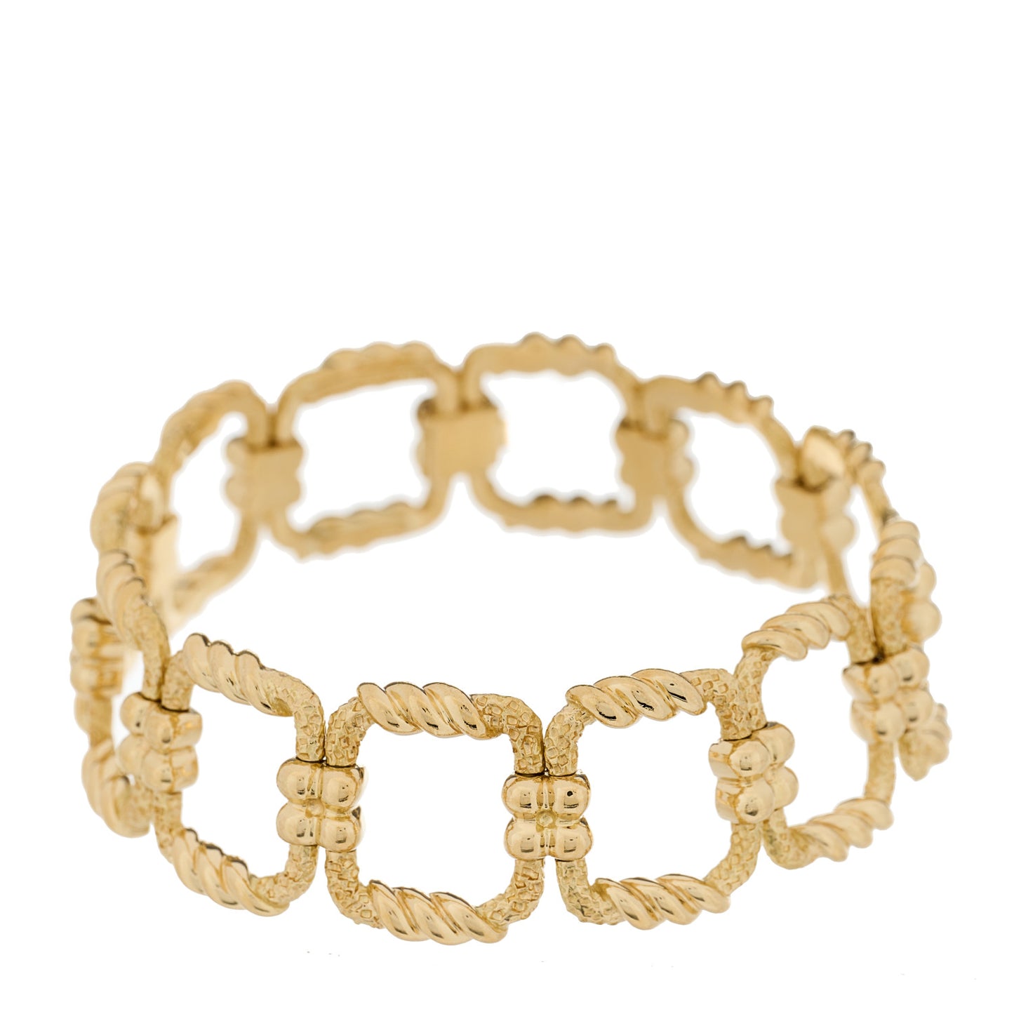 18K Yellow Gold Schlumberger Square Link Bracelet