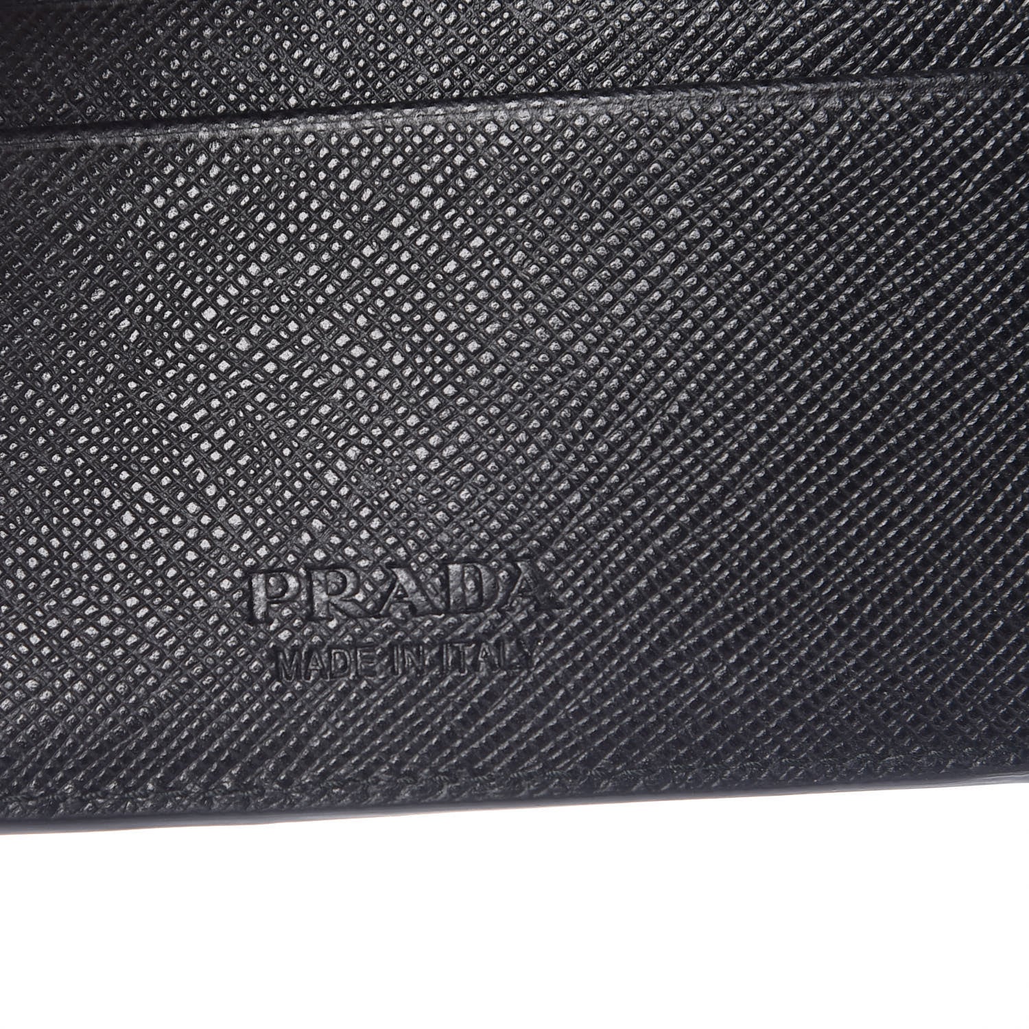 Prada Saffiano Surf Colorblock Bi-Fold Wallet Black Talco Fuoco 6 of 7