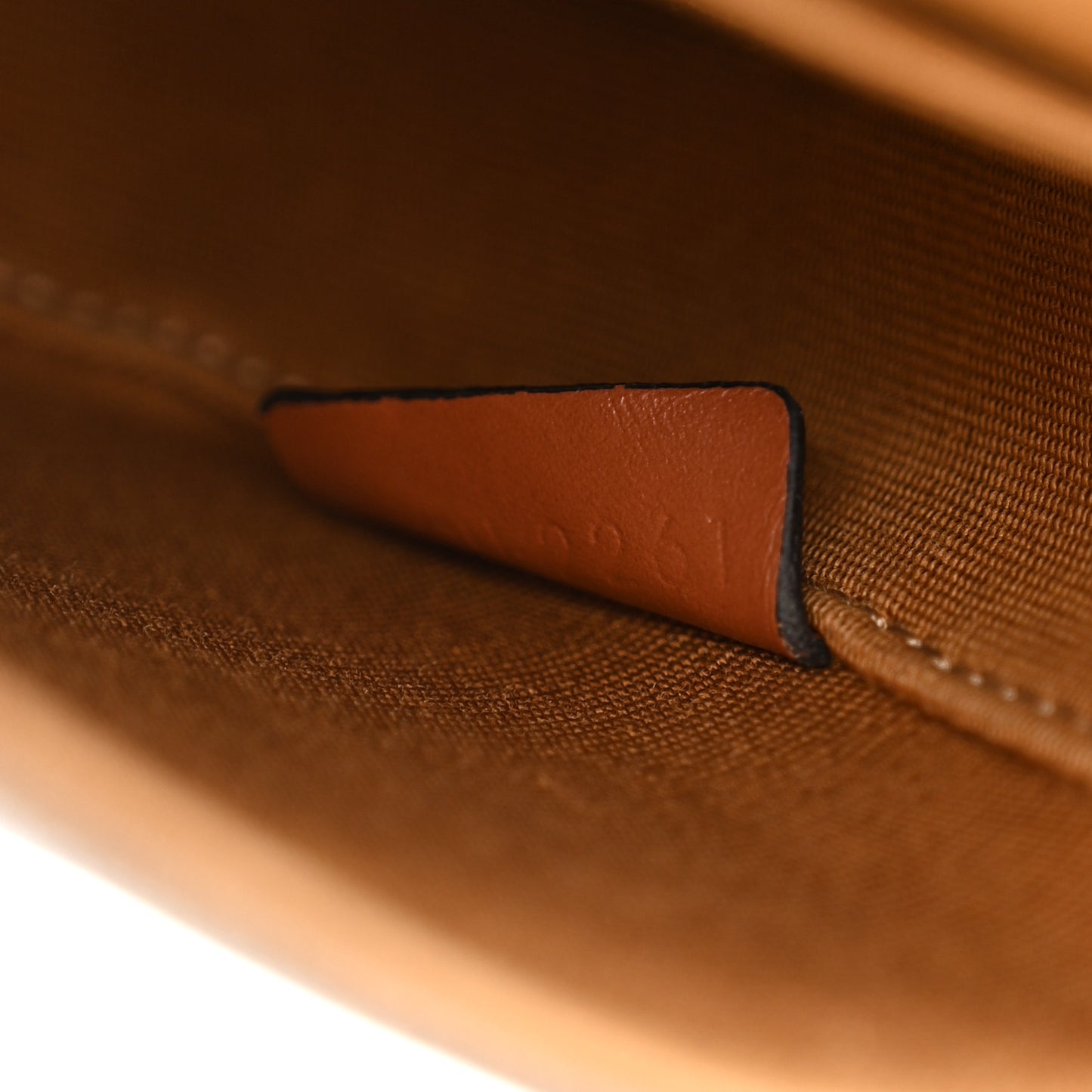 Canvas Calfskin Triomphe Mini Besace Tan