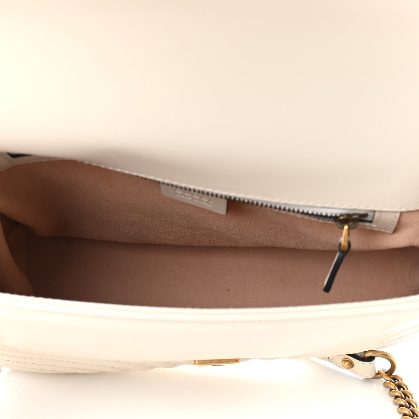 Calfskin Matelasse Small GG Marmont Top Handle Shoulder Bag White