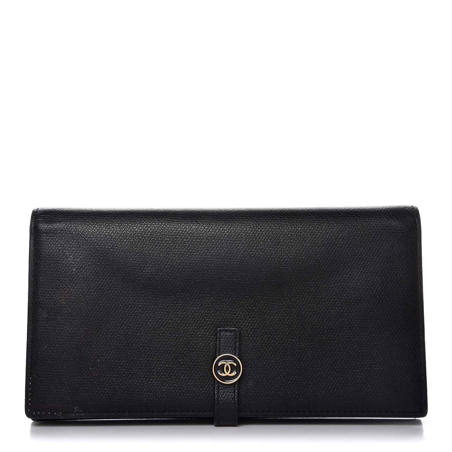Chanel Grained Calfskin CC Button Wallet Black 1 of 11