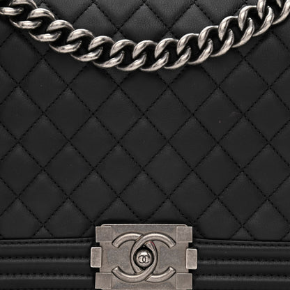 Chanel Calfskin Quilted New Medium Boy Flap Black 8 of 12