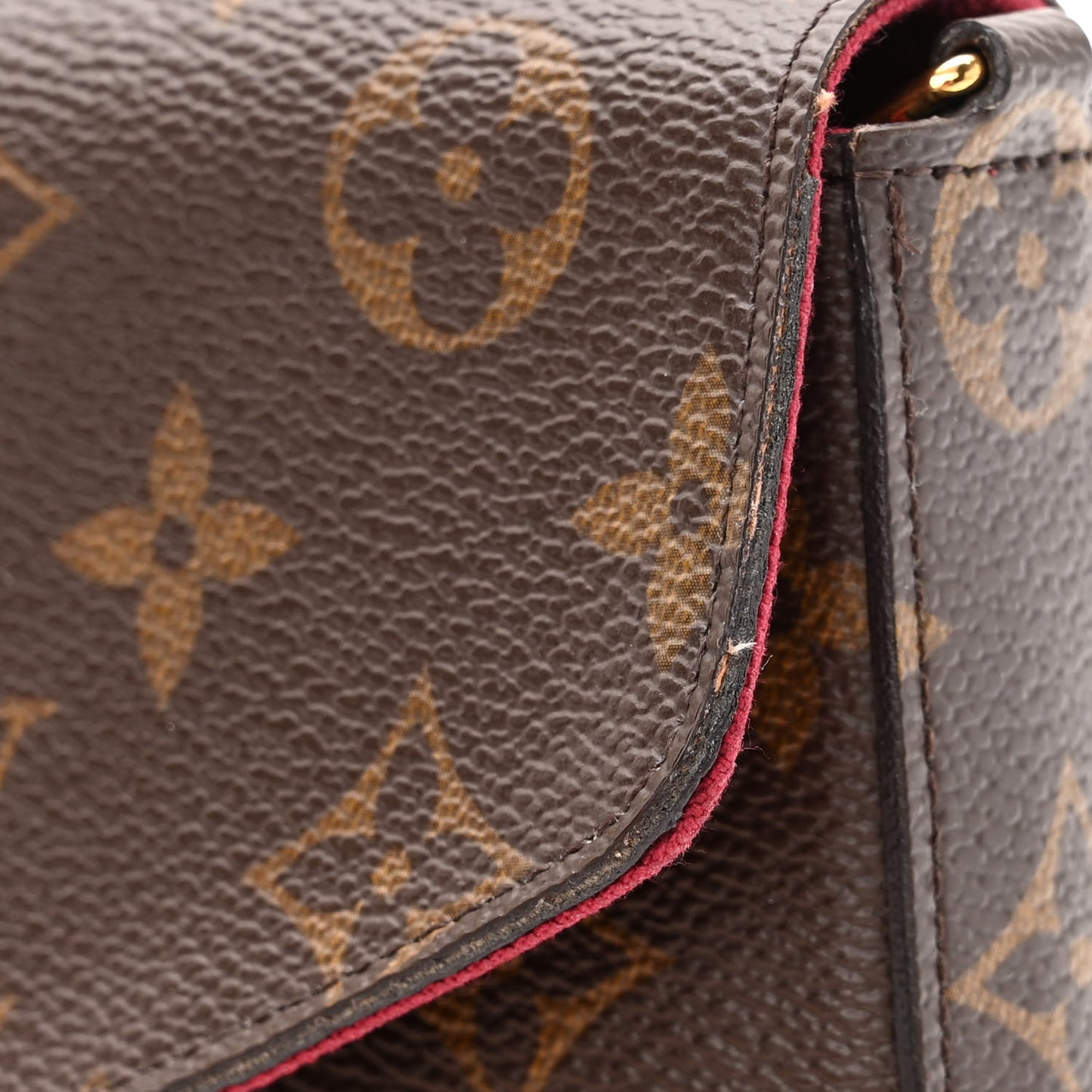 Monogram Pochette Felicie Chain Wallet Fuchsia