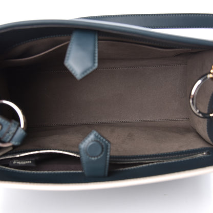 Fendi Vitello Century Opaco F is Fendi Bi-Color Regular Runaway Satchel Amazzonia Camelia 5 of 11