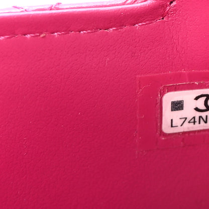 Chanel Shiny Aged Calfskin Quilted Mini Nano Kelly Shopper Dark Pink 7 of 11