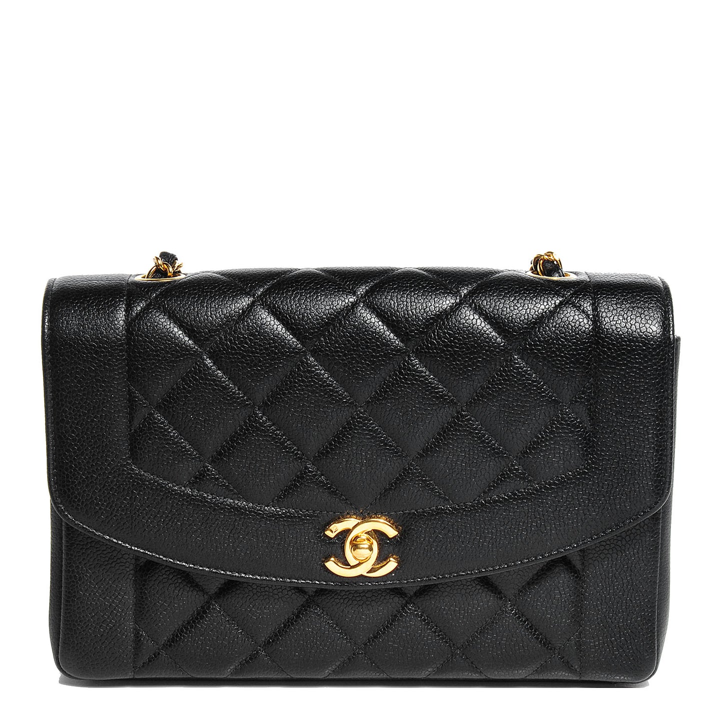 Caviar Quilted Medium Single Flap Black