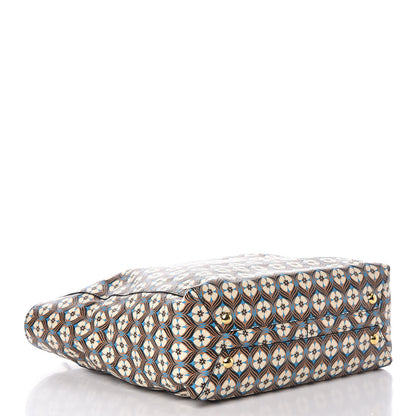 Miu Miu Goatskin Madras Floral Print Shopping Tote 4 of 8