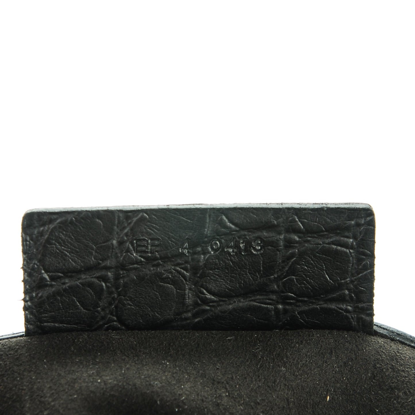 Calfskin Crocodile Embossed Mini Lucrezia Black