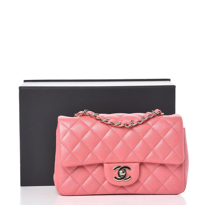 Chanel Iridescent Caviar Quilted Mini Rectangular Flap Pink 10 of 10