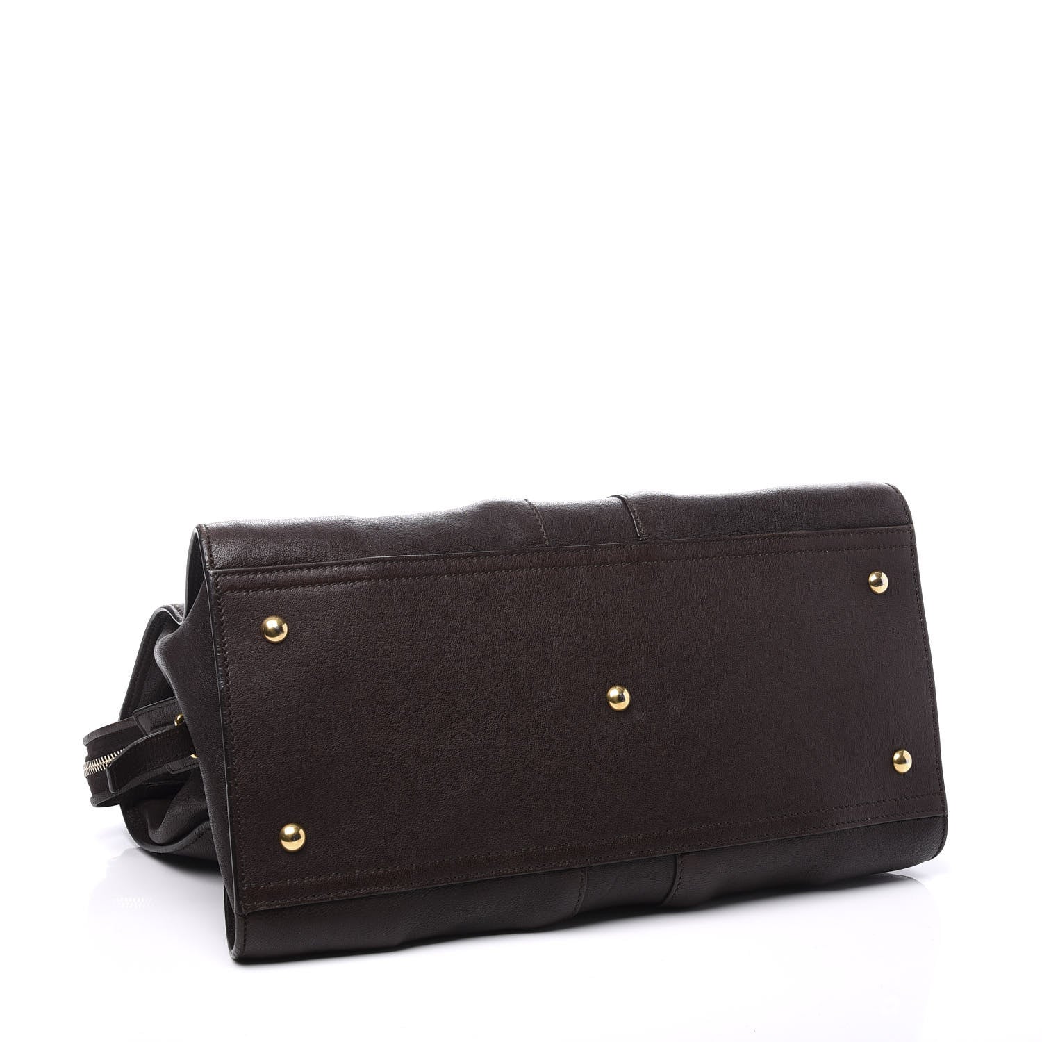 Saint Laurent Sheepskin Medium Cabas ChYc Dark Brown 3 of 9