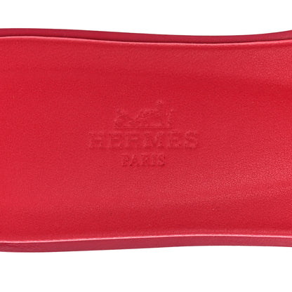 Hermes Box Calfskin Oran Sandals 38.5 Rose Vinicunca 7 of 9