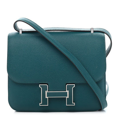 Hermes Epsom Enamel Constance 18 Vert Bosphore 1 of 9