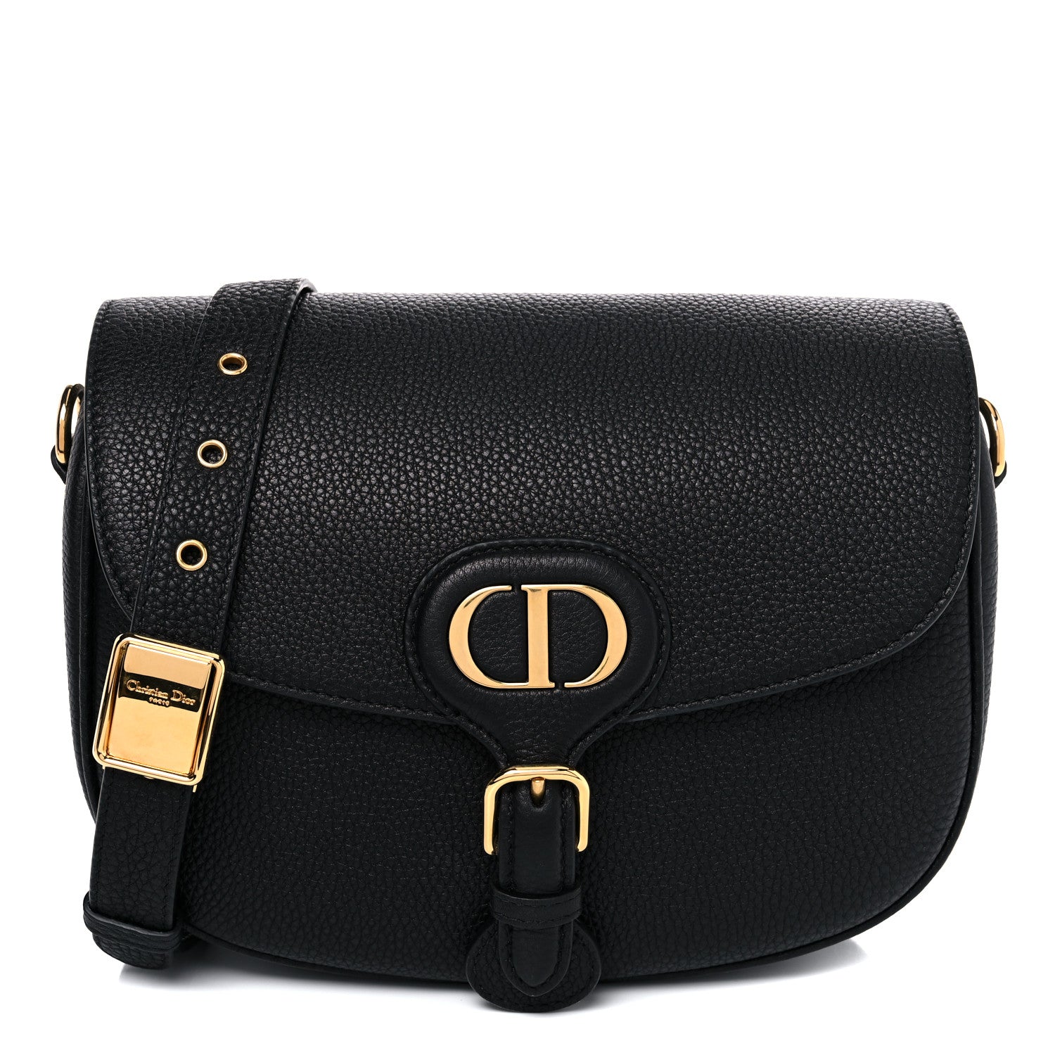 Christian Dior Grained Calfskin Medium Bobby Flap Black 1 of 11