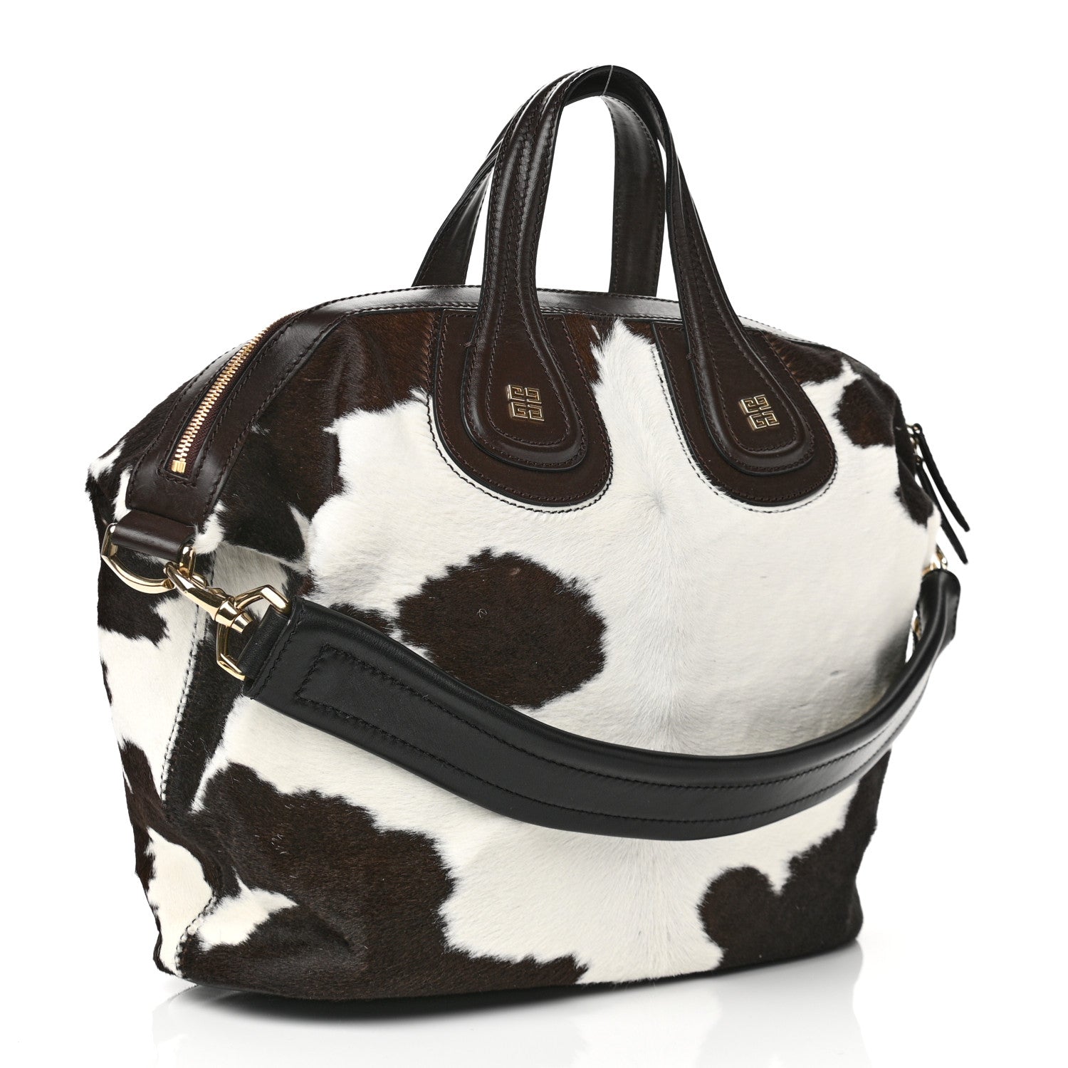 Givenchy Calf Hair Cow Print Small Nightingale Brown White 3 of 14