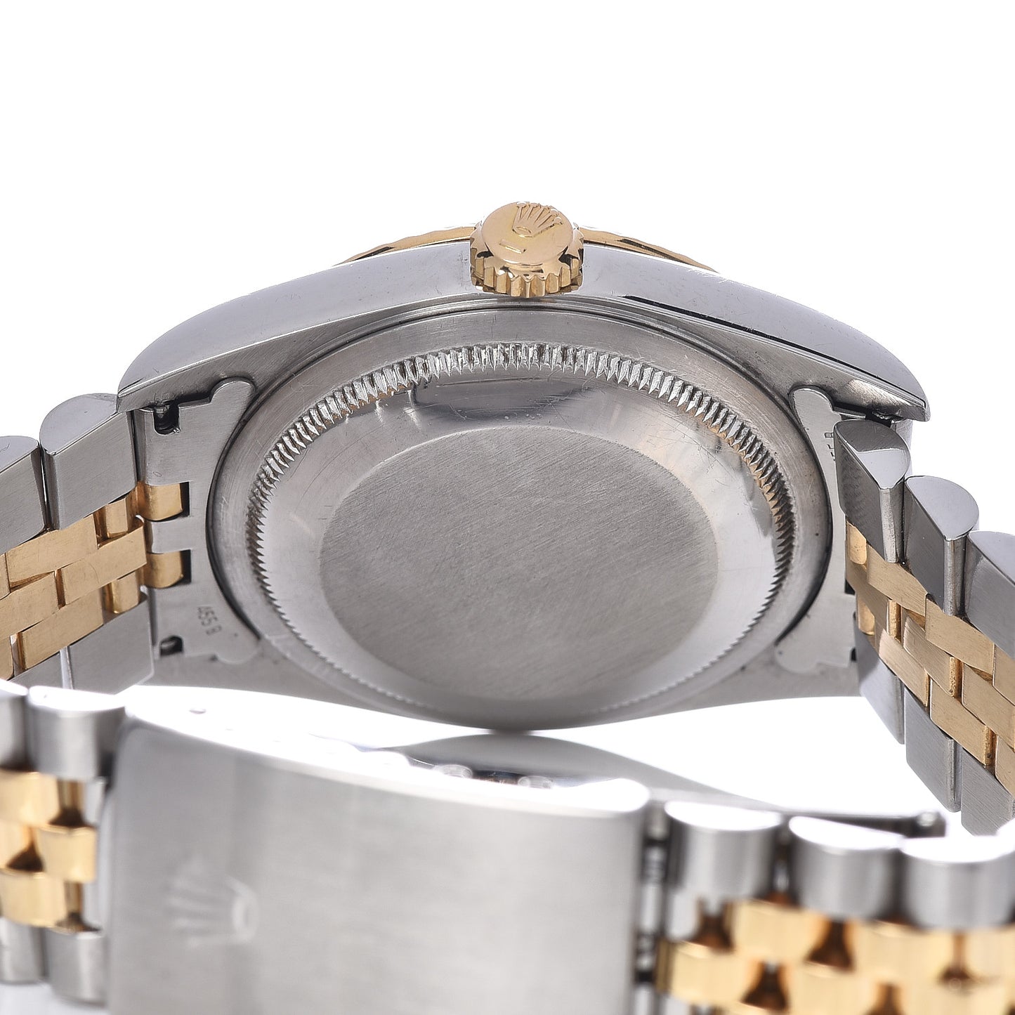 Stainless Steel 18K Yellow Gold 36mm Oyster Perpetual Datejust Watch Champagne Pyramid Roman 16233