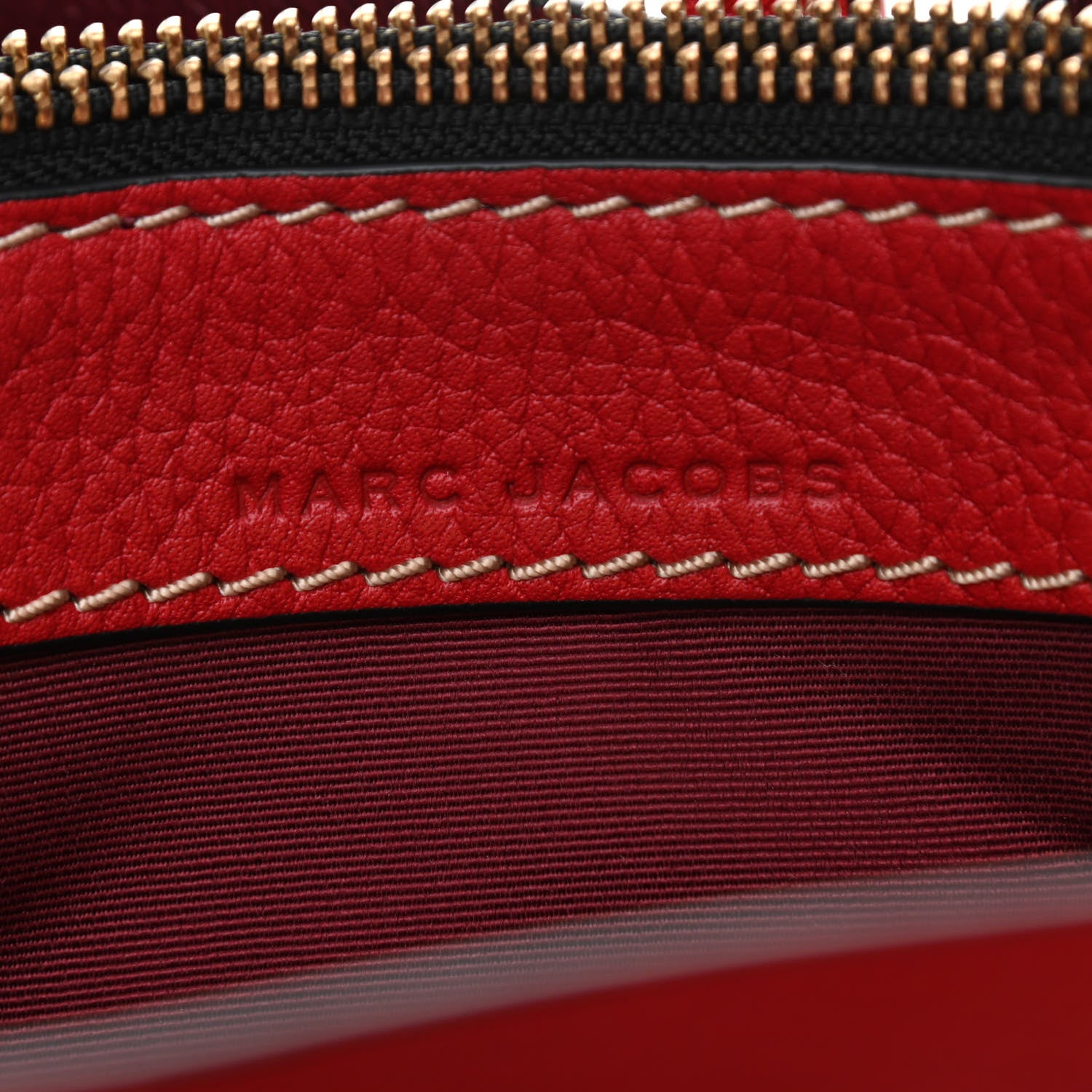 Marc Jacobs Pebbled Calfskin Mini Grind Tote Red 9 of 13