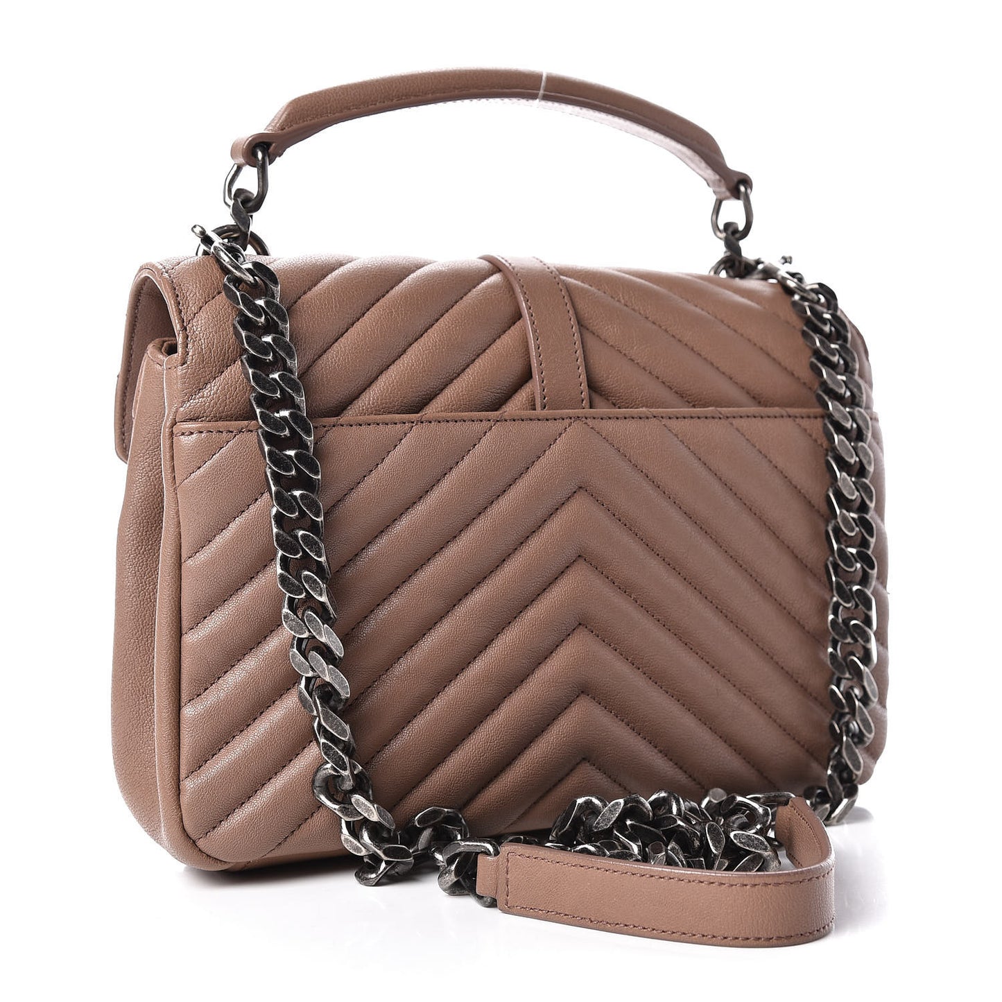 Sheepskin Matelasse Chevron Monogram Medium College Bag Fard