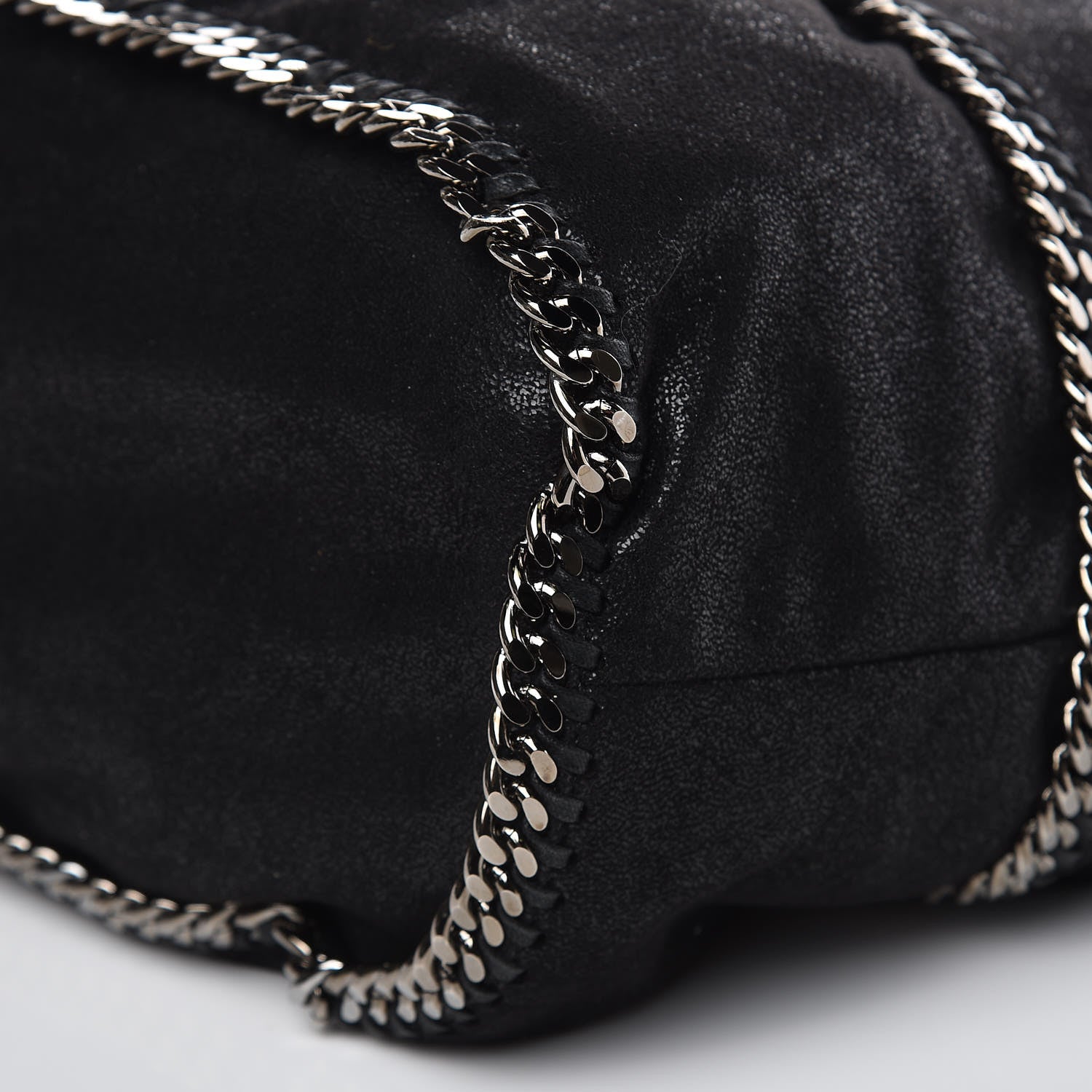 Stella McCartney Chamois Shiny Dotted Large Falabella Bucket Bag Ruthenium 8 of 10