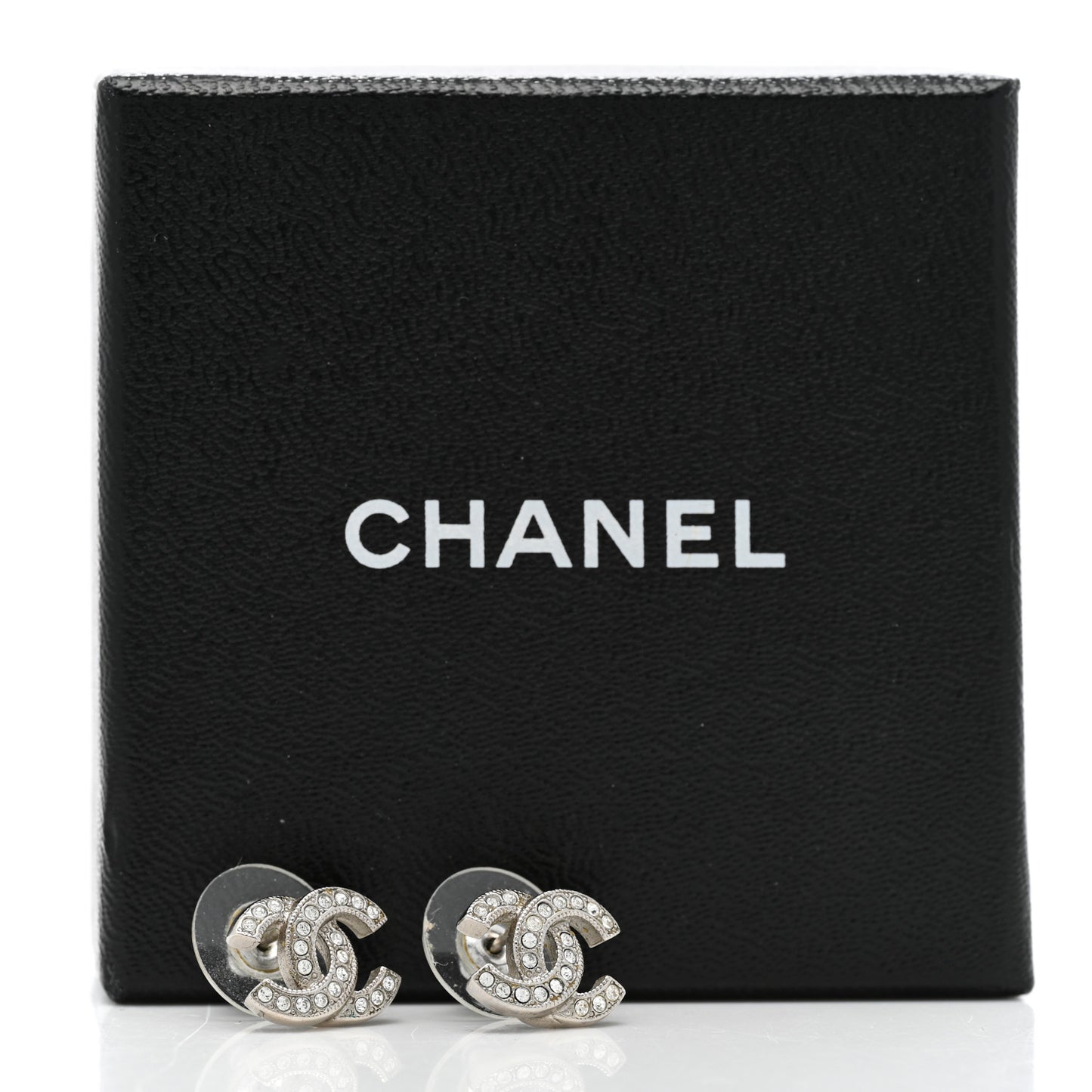 Crystal CC Earrings Silver