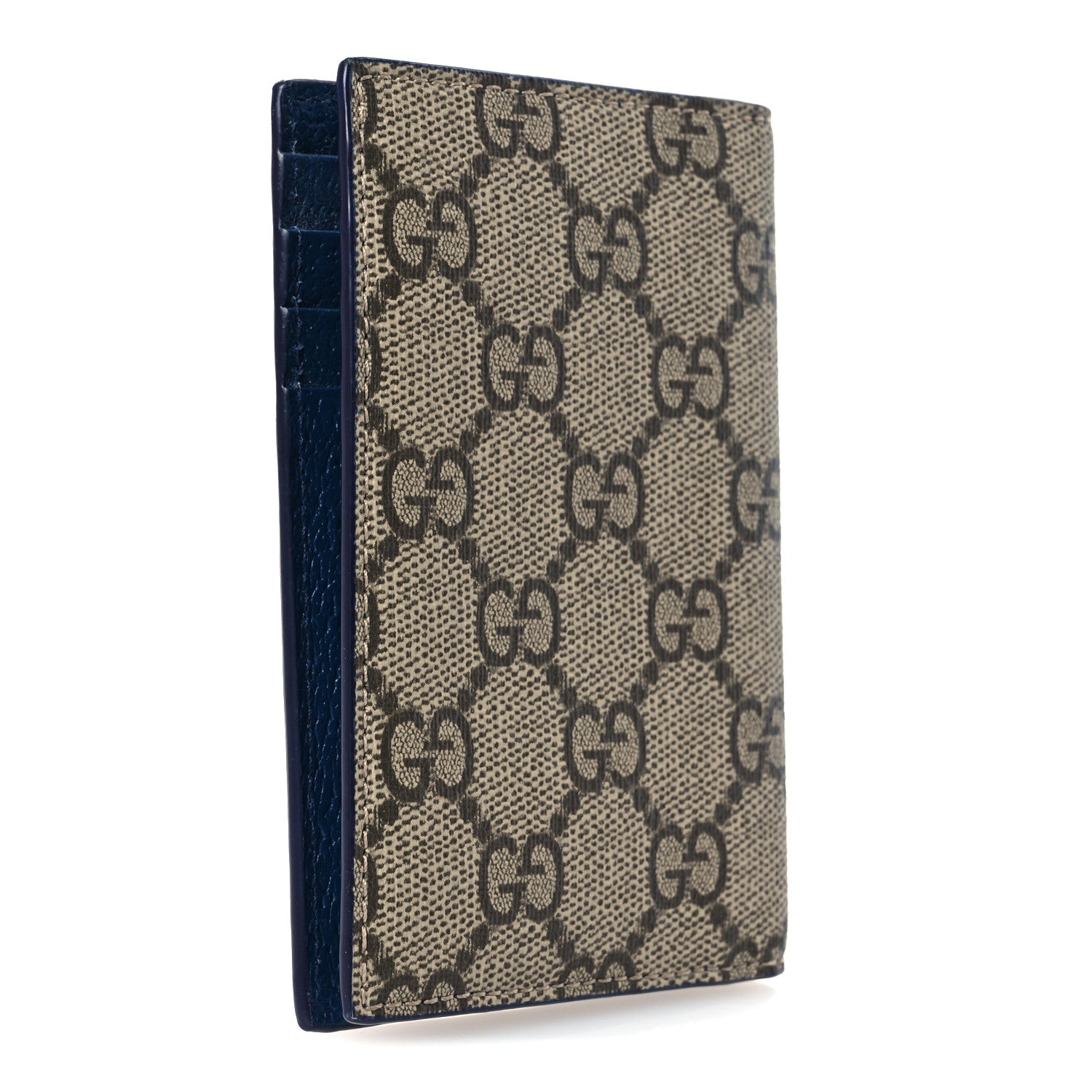 Gucci GG Supreme Monogram Bi-Color Long Card Case Beige Dark Brown 3 of 8