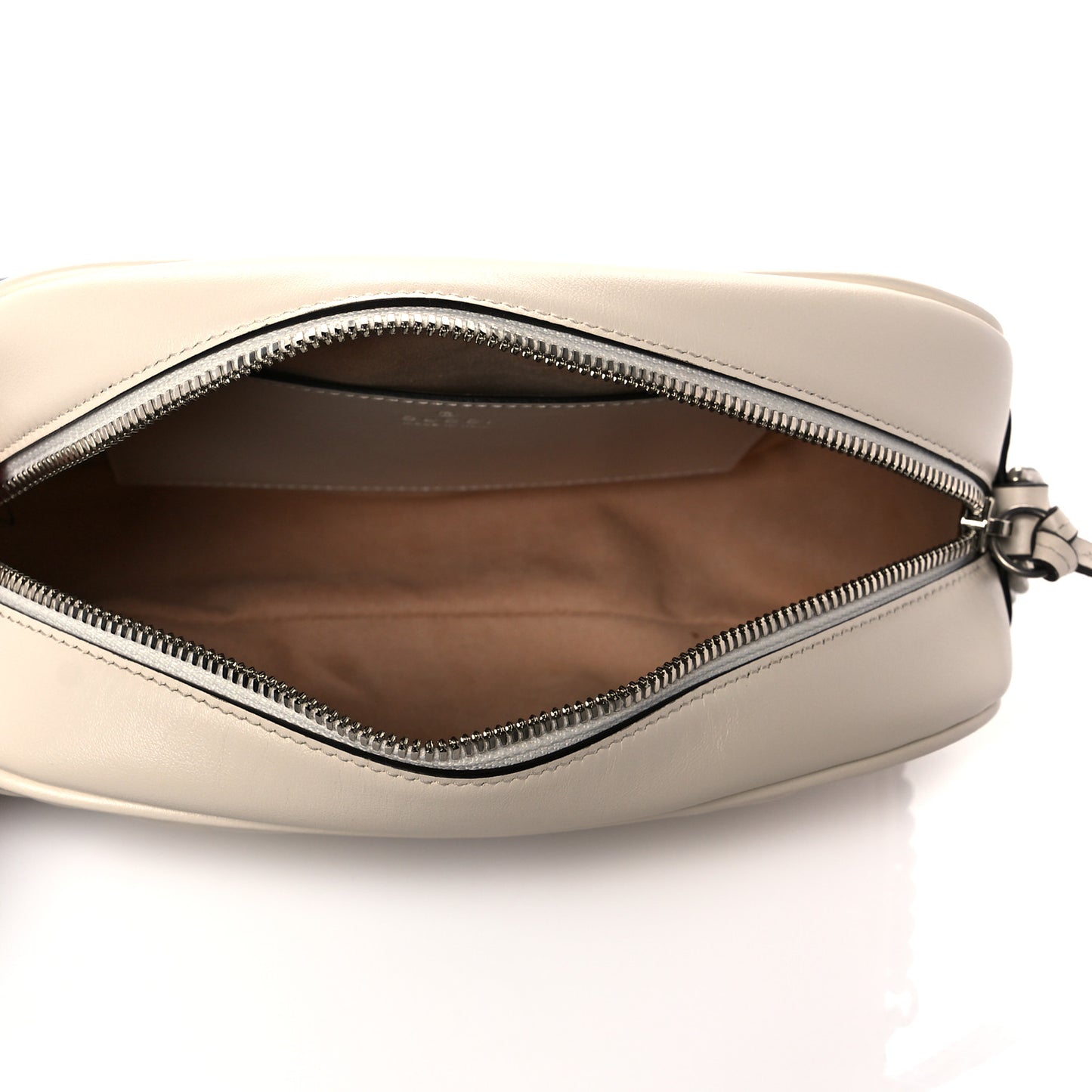 Calfskin Matelasse Aria Small GG Marmont Chain Shoulder Bag Mystic White