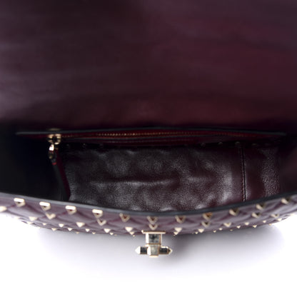 Valentino Garavani Nappa Medium Rockstud Spike Shoulder Bag Rubin 4 of 8