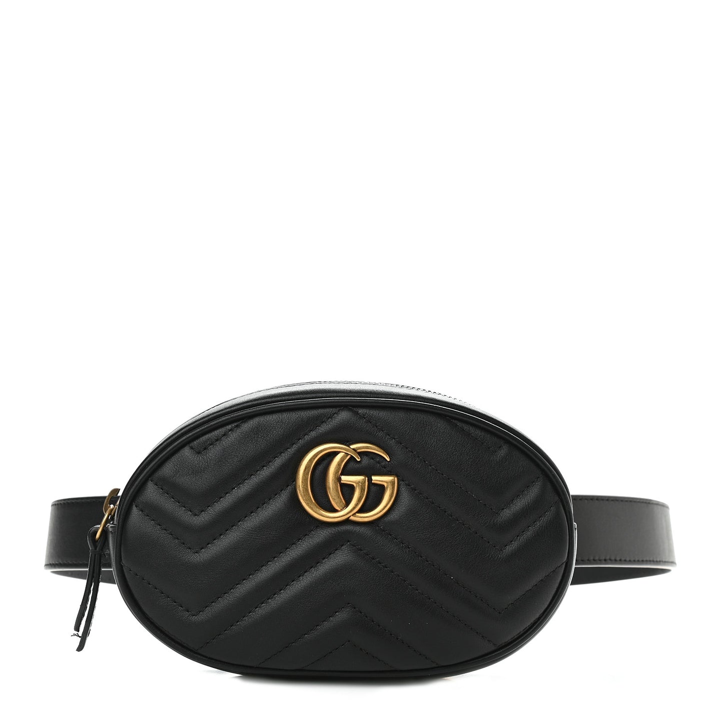 Calfskin Matelasse GG Marmont Belt Bag 85 34 Black