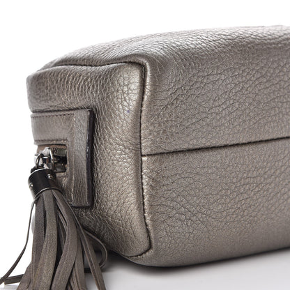 Gucci Metallic Pebbled Calfskin Medium Soho Cosmetic Case Sasso 8 of 9