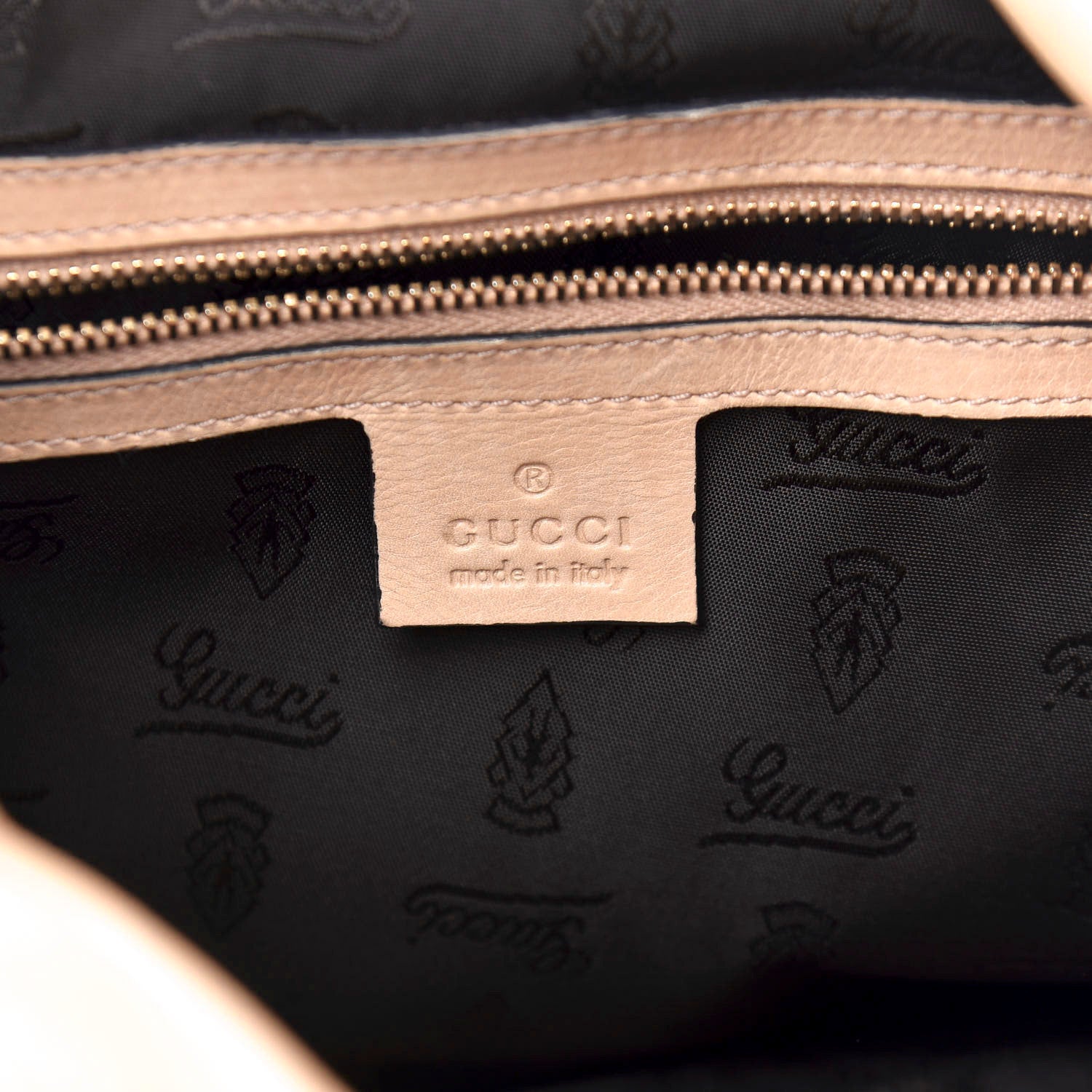 Gucci Patent Medium Hysteria Top Handle Bag Beige 9 of 14