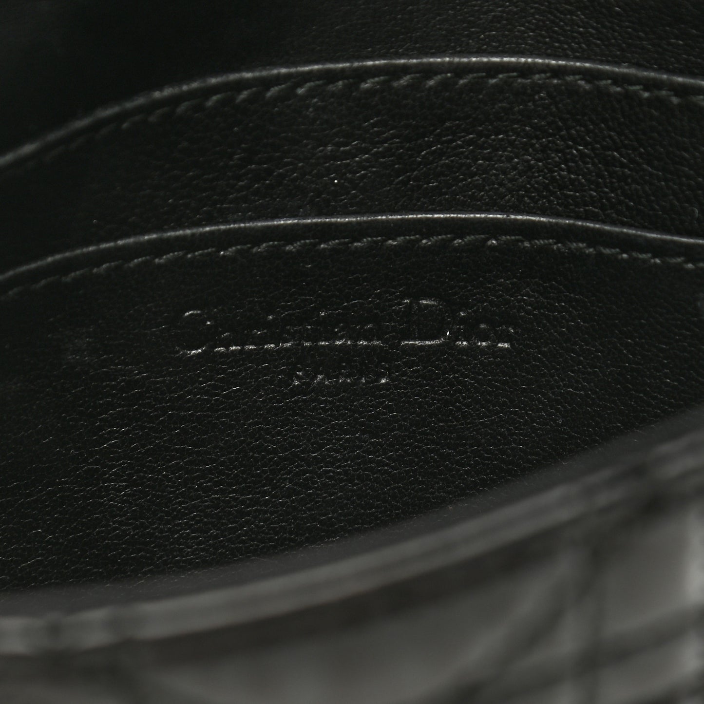 Patent Cannage Lady Dior Pochette Black