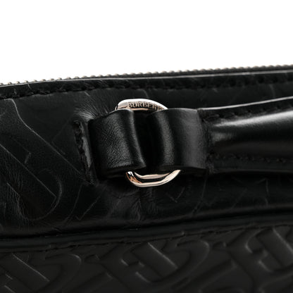 Burberry Calfskin Embossed TB Triple Stud Briefcase Black 10 of 10