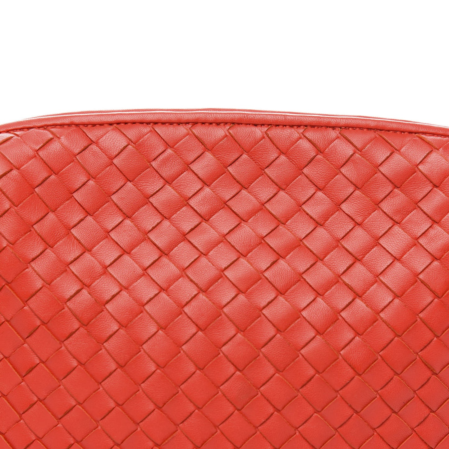 Nappa Intrecciato Nodini Crossbody Messenger New Red