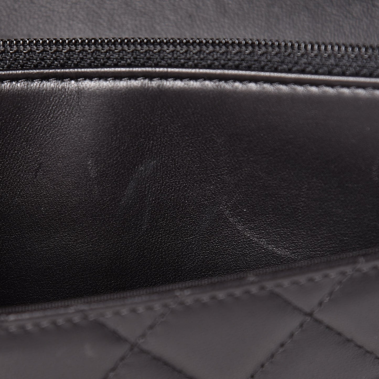 Lambskin Quilted Boy Wallet On Chain WOC Black