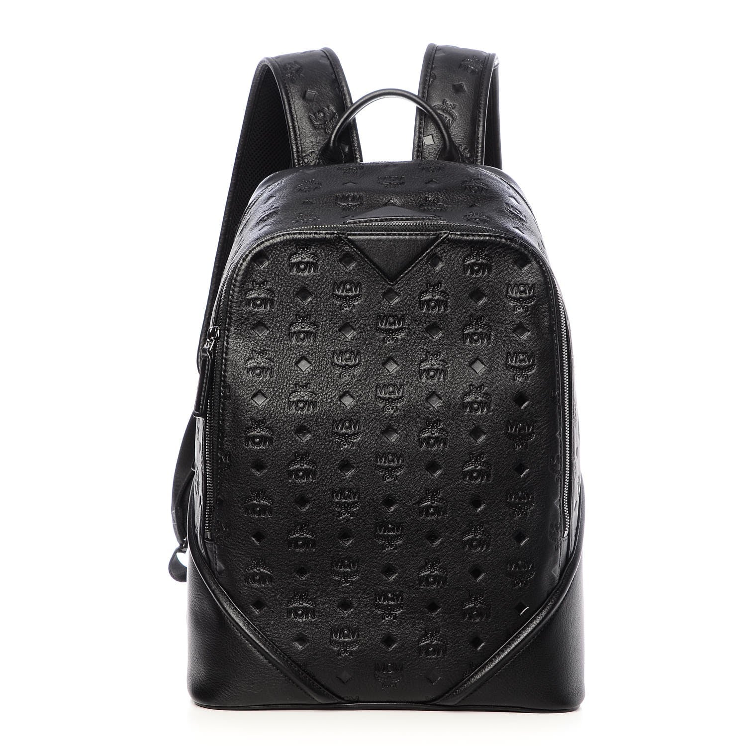 MCM Calfskin Ottomar Monogram Duke Backpack Black 1 of 6