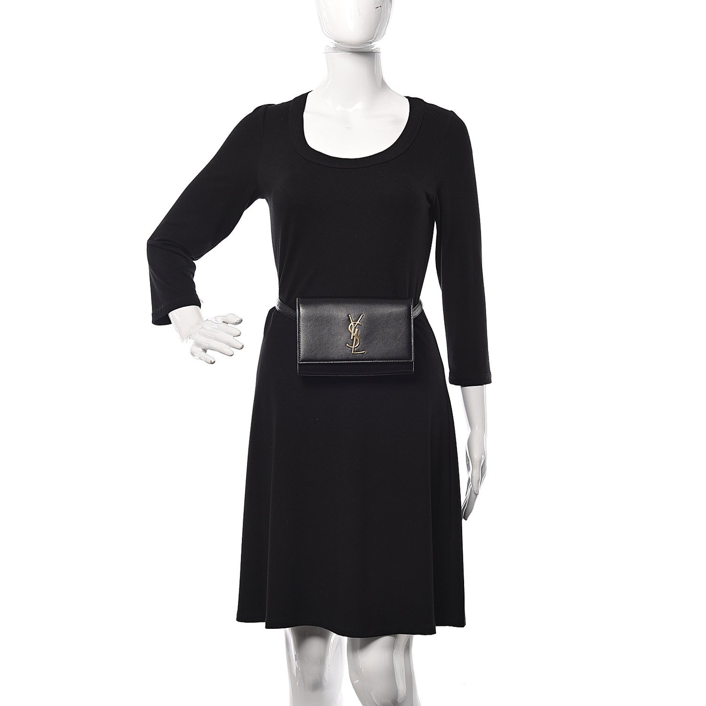 Smooth Calfskin Monogram Kate Belt Bag Black
