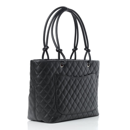 Chanel Calfskin Quilted Large Cambon Tote Black 3 of 16
