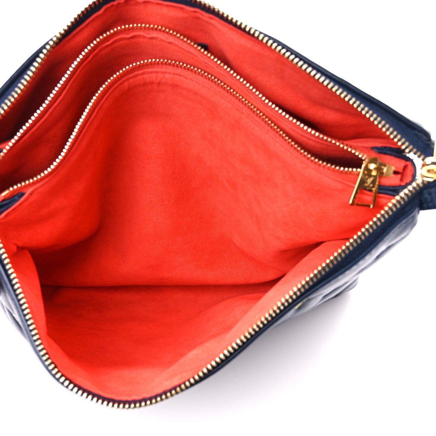 Lambskin Embossed Monogram LV Garden Coussin PM Navy