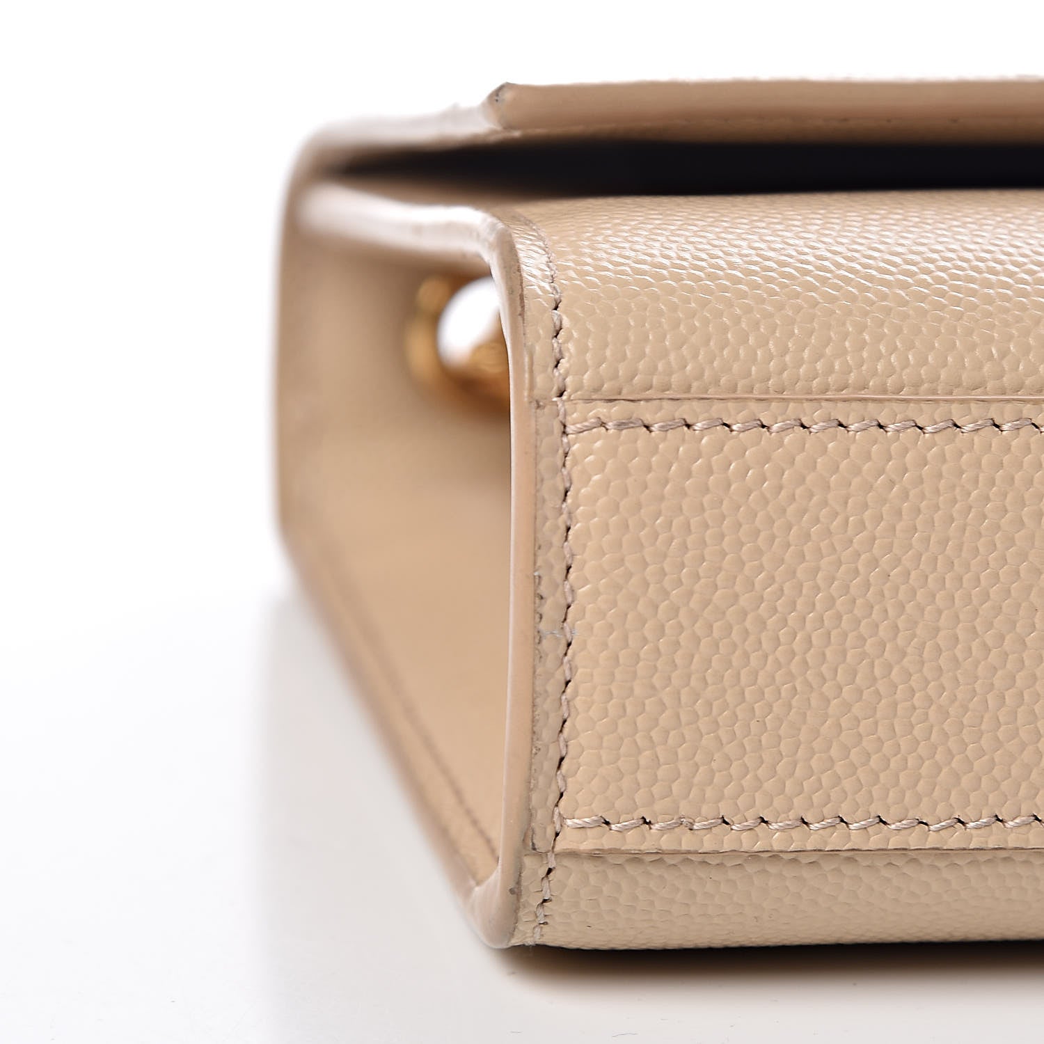 Saint Laurent Grain De Poudre Medium Monogram Kate Satchel Nude Powder 10 of 13