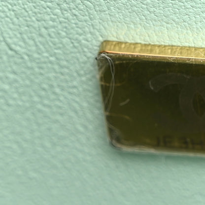 Chanel Tweed Handle Crush Top Handle Flap Bag Light Blue Ecru 7 of 10