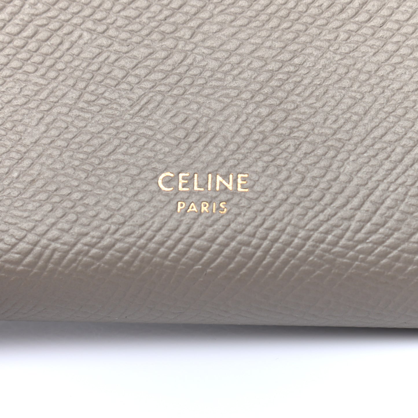 Grained Calfskin Medium Multifunction Strap Wallet Pebble Mineral